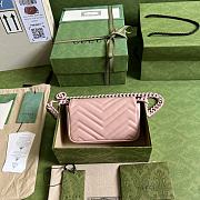 Kitlife Gucci GG Marmont Quilted buffed leather Shoulder Bag Pink - 16.5x10.2x5.1cm - 4