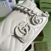 	 Kitlife Gucci GG Marmont Quilted buffed leather Shoulder Bag White - 16.5x10.2x5.1cm - 5