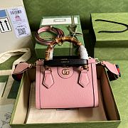 Kitlife Gucci Diana mini tote bag pink leather - ‎702732 - 20x16x10cm - 1