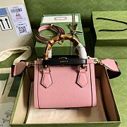Kitlife Gucci Diana mini tote bag pink leather - ‎702732 - 20x16x10cm - 3