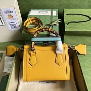 Kitlife Gucci Diana mini tote bag yellow leather - ‎702732 - 20x16x10cm - 2