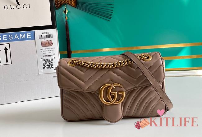 kitlife Gucci Marmont Bag Beige 2638 - 26cm x 7cm x 15cm - 1