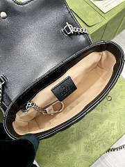 Kitlife Gucci GG Marmont Super Mini Black Leather - 16.5x10.2x5cm - 2