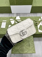 	 Kitlife Gucci GG Marmont Super Mini White Leather - 16.5x10.2x5cm - 1