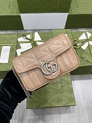 	 Kitlife Gucci GG Marmont Super Mini Nude Leather - 16.5x10.2x5cm - 1