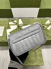 	 Kitlife Gucci GG Marmont Super Mini Grey Leather - 16.5x10.2x5cm - 2