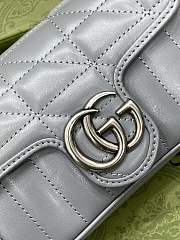 	 Kitlife Gucci GG Marmont Super Mini Grey Leather - 16.5x10.2x5cm - 5