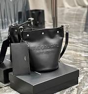 KITLIFE SAINT LAURENT RIVE GAUCHE LEATHER BUCKET BAG - 30X28.5X20CM - 1