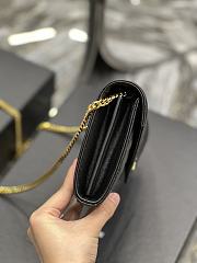 KITLIFE YSL MONOGRAM CHAIN WALLET IN MIX MATELASSÉ GRAIN DE POUDRE EMBOSSED BLACK LEATHER - 22,5 X 14 X 4 CM - 5