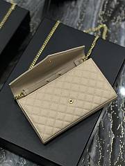 	 KITLIFE YSL MONOGRAM CHAIN WALLET IN MIX MATELASSÉ GRAIN DE POUDRE EMBOSSED BEIGE LEATHER - 22,5 X 14 X 4 CM - 3