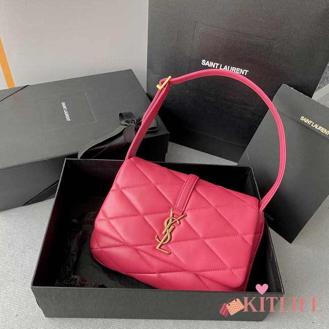 Kitlife YSL Le 57 Quilted Shoulder Bag Pink - 24×18×5.5cm - 1