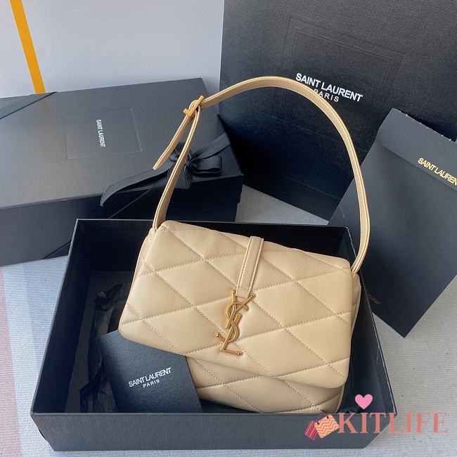 Kitlife YSL Le 57 Quilted Shoulder Bag Beige - 24×18×5.5cm - 1