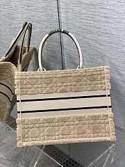 Kitlife Dior Book Tote Medium Sheepskin Cannage beige - 36*18*28cm - 4