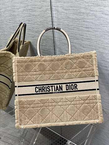 	 Kitlife Dior Book Tote Large Sheepskin Cannage beige - 36*18*28cm