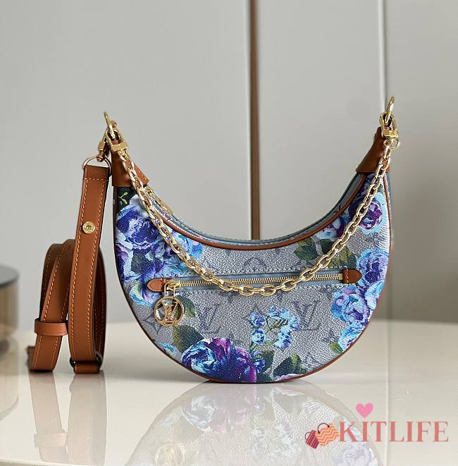 Kitlife Louis Vuiton Bolsa Loop Azul Canvas - 23 x 13 x 6 cm - 1