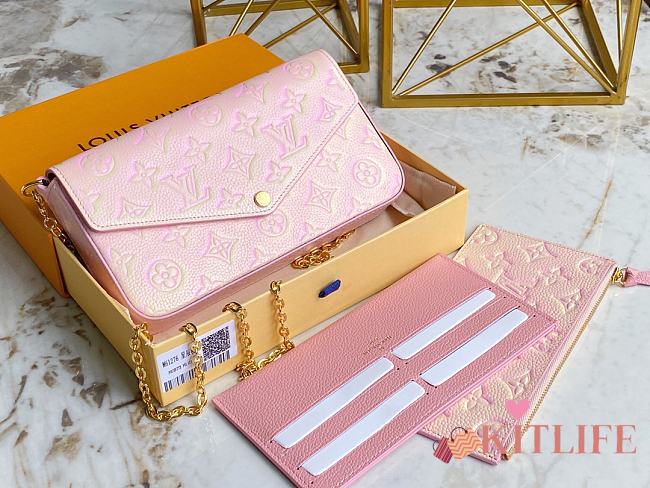 Kitlife Louis Vuitton Pochette Felicie Monogram Empreinte Pink - 21x11x2cm - 1