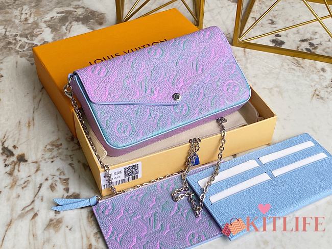 	 Kitlife Louis Vuitton Pochette Felicie Monogram Empreinte Purple - 21x11x2cm - 1