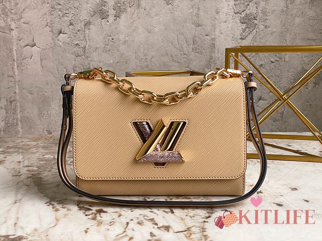 Kitlife Louis Vuitton Twist MM Glitter Lock Epi Leather Beige - M59033 - 23 x 17 x 9.5 cm - 1