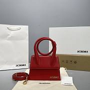 Kitlife Jacquemus Le Chiquito Noeud Knot Top-Handle Red Bag - 18x15.5x8cm - 1