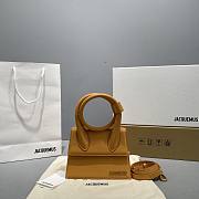 	 Kitlife Jacquemus Le Chiquito Noeud Knot Top-Handle Yellow Bag - 18x15.5x8cm - 1