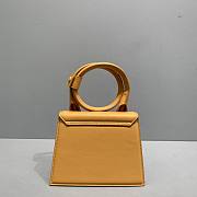 	 Kitlife Jacquemus Le Chiquito Noeud Knot Top-Handle Yellow Bag - 18x15.5x8cm - 3