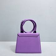 	 Kitlife Jacquemus Le Chiquito Noeud Knot Top-Handle Purple Bag - 18x15.5x8cm - 4