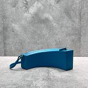 	 Kitlife Jacquemus Le Bomba logo-plaque blue leather shoulder bag - 35x9x6cm - 5