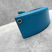	 Kitlife Jacquemus Le Bomba logo-plaque blue leather shoulder bag - 35x9x6cm - 4