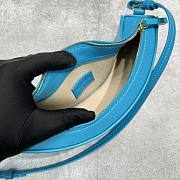 	 Kitlife Jacquemus Le Bomba logo-plaque blue leather shoulder bag - 35x9x6cm - 2