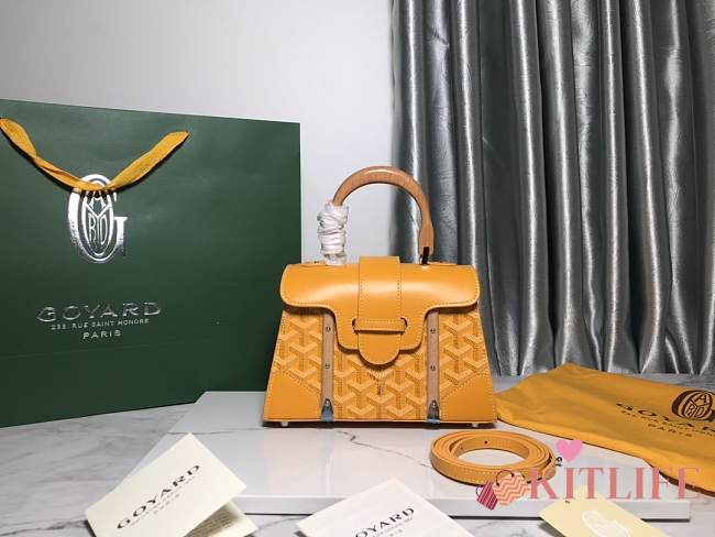 Kitlife Goyard Saigon PM Structured Bag Yellow - 21*14*8.5cm - 1