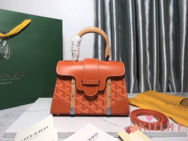 	 Kitlife Goyard Saigon PM Structured Bag Orange - 21*14*8.5cm - 1