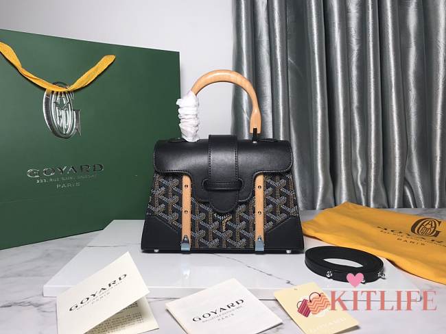 	 Kitlife Goyard Saigon PM Structured Bag Black - 21*14*8.5cm - 1