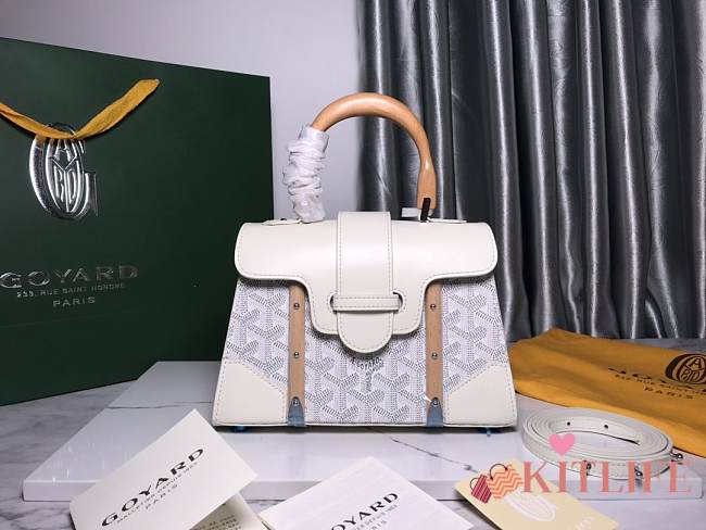 	 Kitlife Goyard Saigon PM Structured Bag White - 21*14*8.5cm - 1