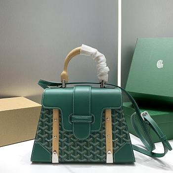 	 Kitlife Goyard Saigon MM Structured Bag Green - 28*13*23cm