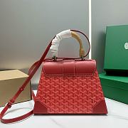 Kitlife Goyard Saigon MM Structured Bag Red - 28*13*23cm - 5