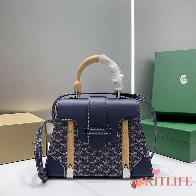 Kitlife Goyard Saigon MM Structured Bag Blue - 28*13*23cm - 1