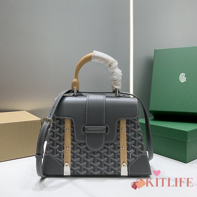 Kitlife Goyard Saigon MM Structured Bag Grey - 28*13*23cm - 1