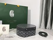 	 Kitlife Goyard Alto Hatbox Trunk Bag Dark Grey - 18*16.5*7cm - 4