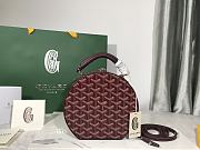 	 Kitlife Goyard Alto Hatbox Trunk Bag Burrgundy - 18*16.5*7cm - 1