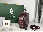 	 Kitlife Goyard Alto Hatbox Trunk Bag Burrgundy - 18*16.5*7cm - 3