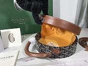 	 Kitlife Goyard Alto Hatbox Trunk Bag Brown and Black - 18*16.5*7cm - 5