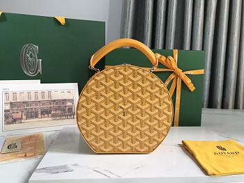 Kitlife Goyard Alto Hatbox Trunk Bag Yellow - 18*16.5*7cm