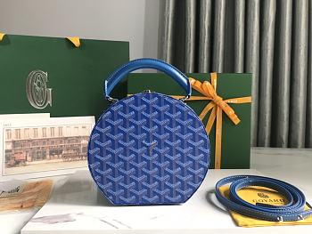 Kitlife Goyard Alto Hatbox Trunk Bag Blue - 18*16.5*7cm