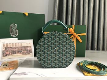 Kitlife Goyard Alto Hatbox Trunk Bag Green - 18*16.5*7cm