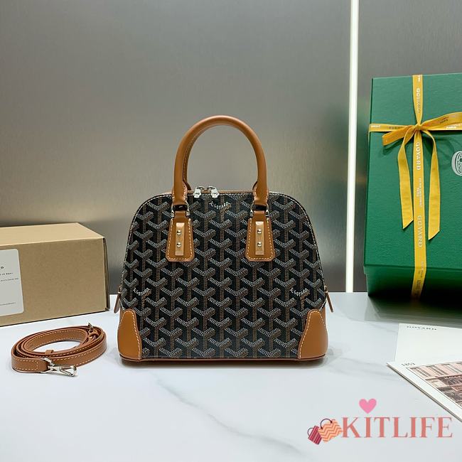 Kitlife Goyard Vendome PM Black and Brown Bag - 22.5 cm x 13 cm x 29 cm - 1