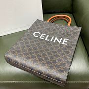 Kitlife Celine SMALL VERTICAL CABAS IN TRIOMPHE CANVAS WITH CELINE PRINT BROWN - 28.5 X 33 X 8 CM - 2