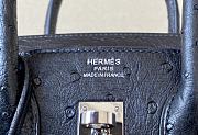 Kitlife Hermes Birkin Ostrich Black Leather - 25/30/35cm - 4