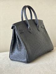 Kitlife Hermes Birkin Ostrich Black Leather - 25/30/35cm - 2