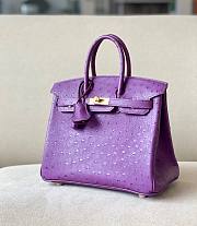 	 Kitlife Hermes Birkin Ostrich Purple Leather - 25/30/35cm - 1