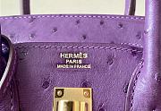 	 Kitlife Hermes Birkin Ostrich Purple Leather - 25/30/35cm - 4